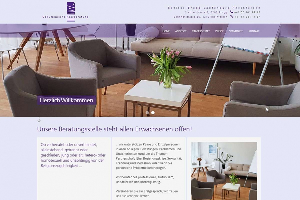 Oekumenische Paarberatung Rheinfelden (CH) | ISS - Internet Services | websites, hosting & digital marketing