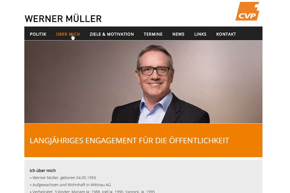 Werner Müller - CVP | ISS - Internet Services | websites, hosting & digital marketing