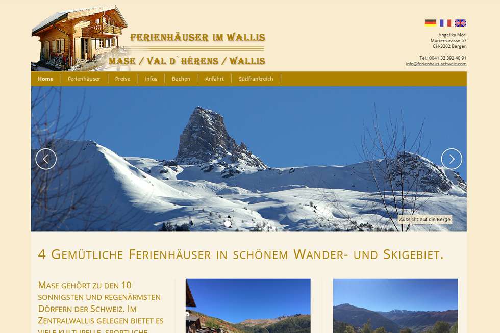 Chalets im Wallis | ISS - Internet Services | websites, hosting & digital marketing