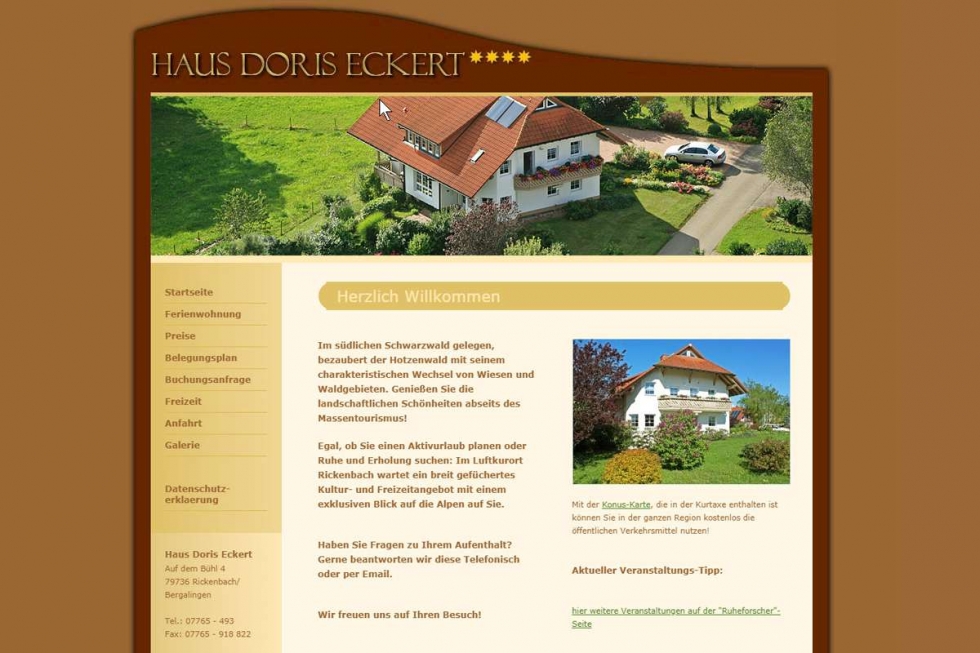 Ferienhaus Doris Eckert | ISS - Internet Services | websites, hosting & digital marketing