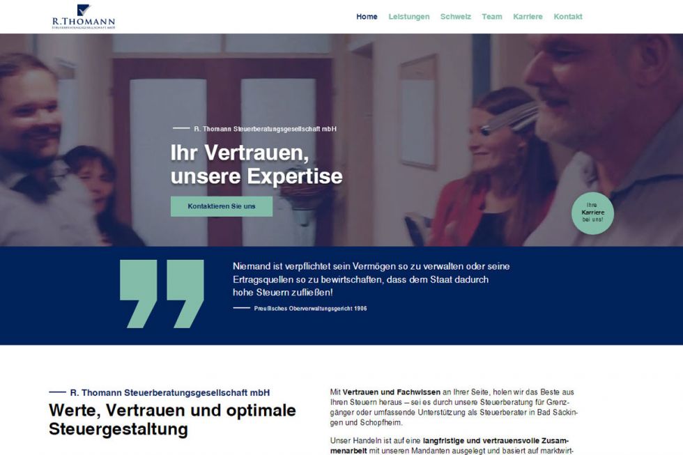 Thomann Steuerberatung | ISS - Internet Services | websites, hosting & digital marketing