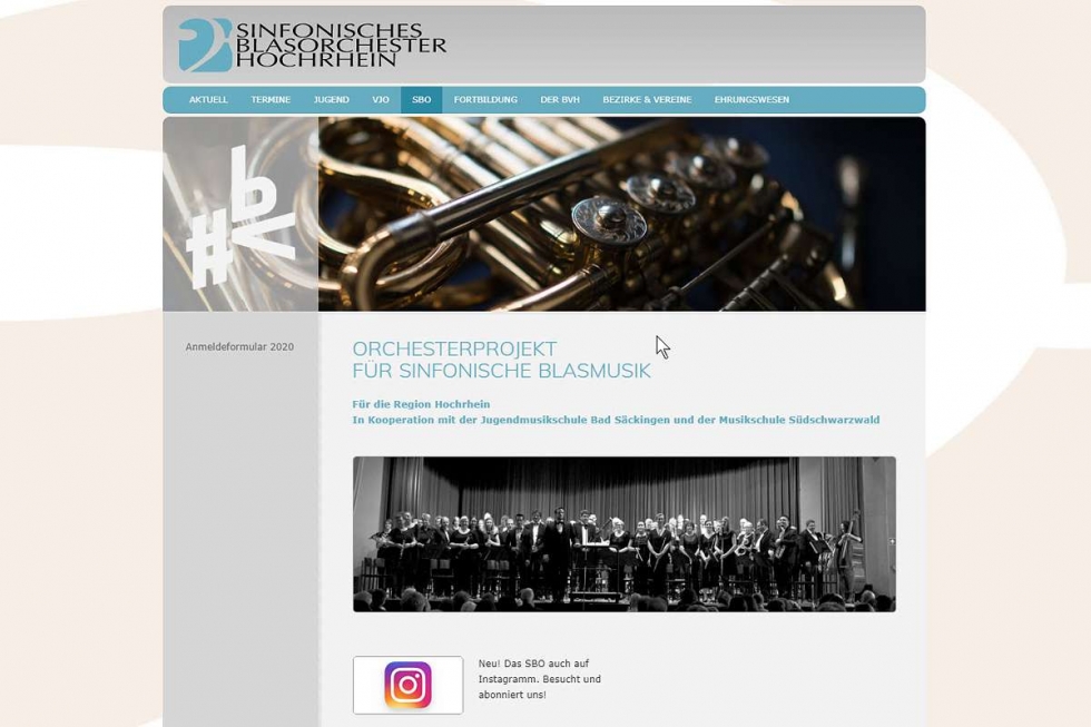 Blasorchester Hochrhein | ISS - Internet Services | websites, hosting & digital marketing